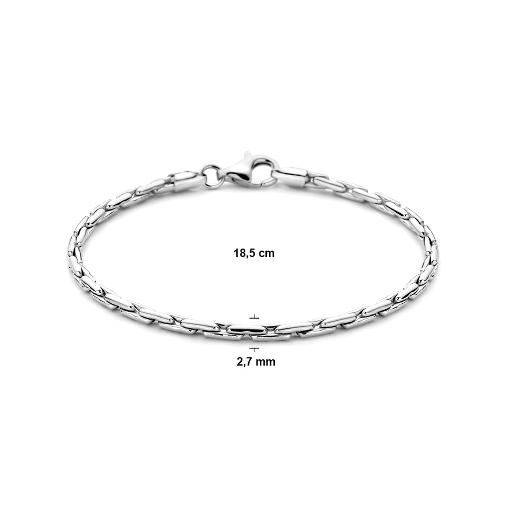 ARMBAND ZILVER DAMES 18.5CM
