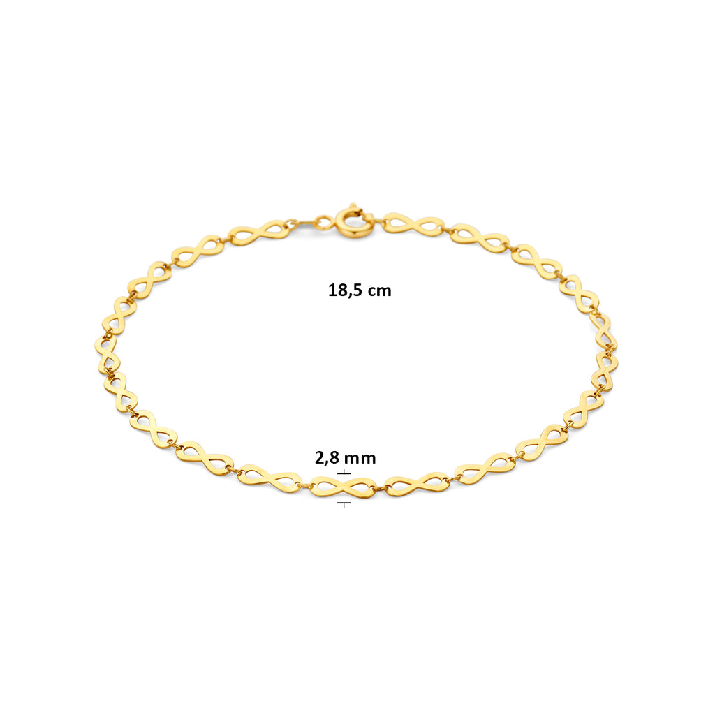 armband infinity 2.8 mm 18.5 cm