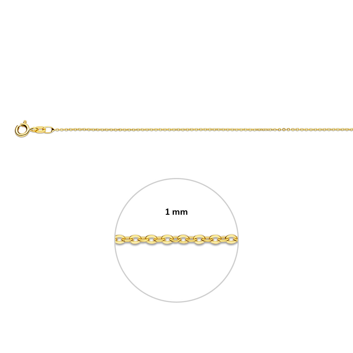 Collier anker plat 1.0 mm 41 - 43 - 45 cm