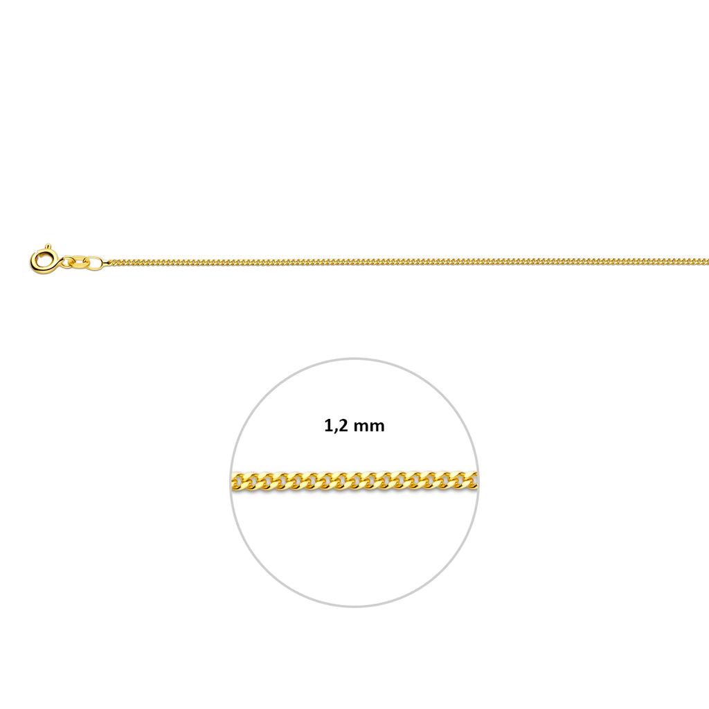 Gouden lengtecollier gourmet