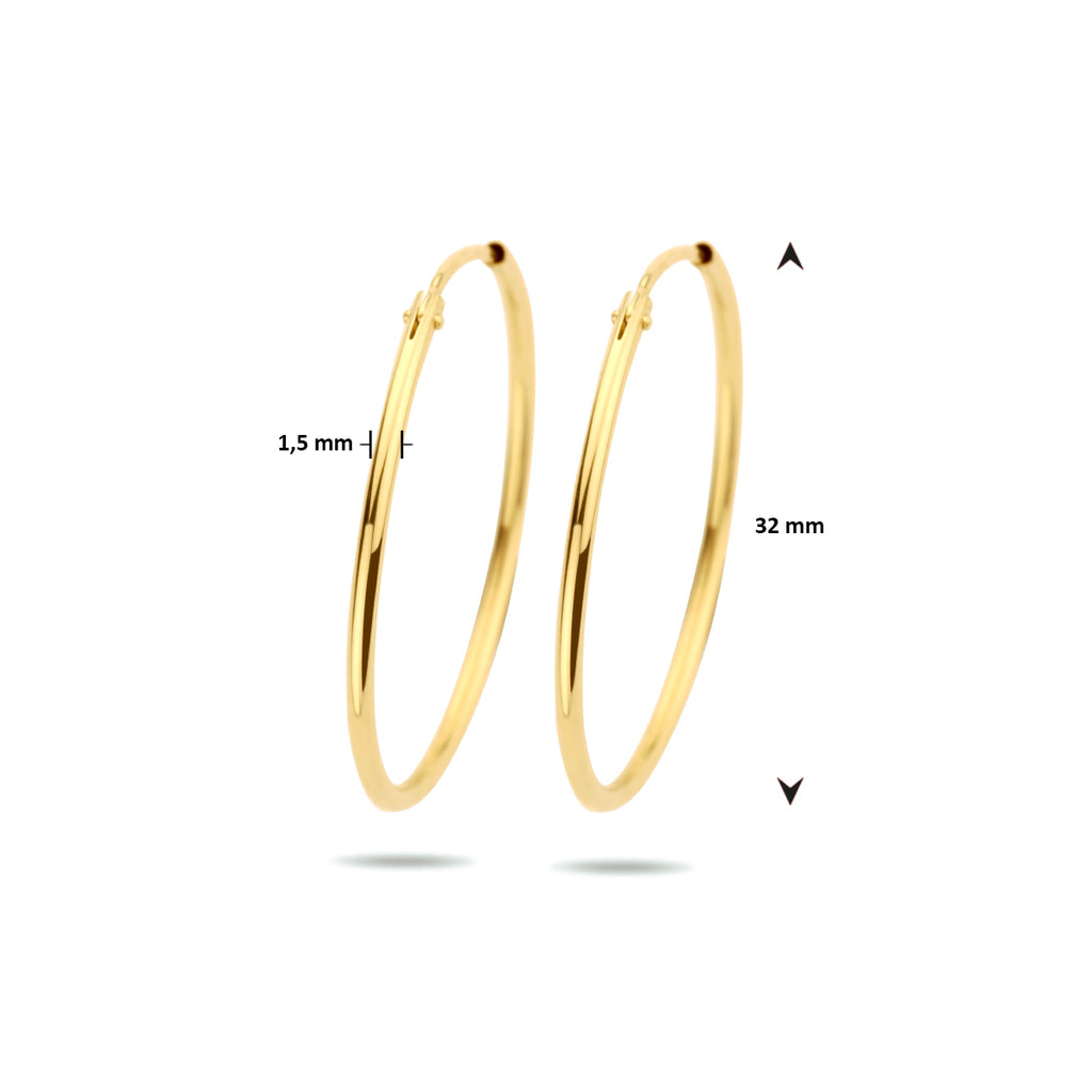 Oorringen 1.5 mm ronde buis