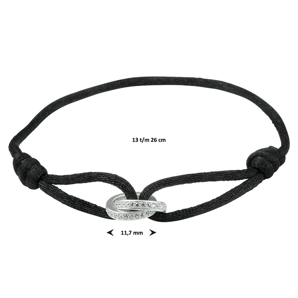 Armband satijn zirkonia