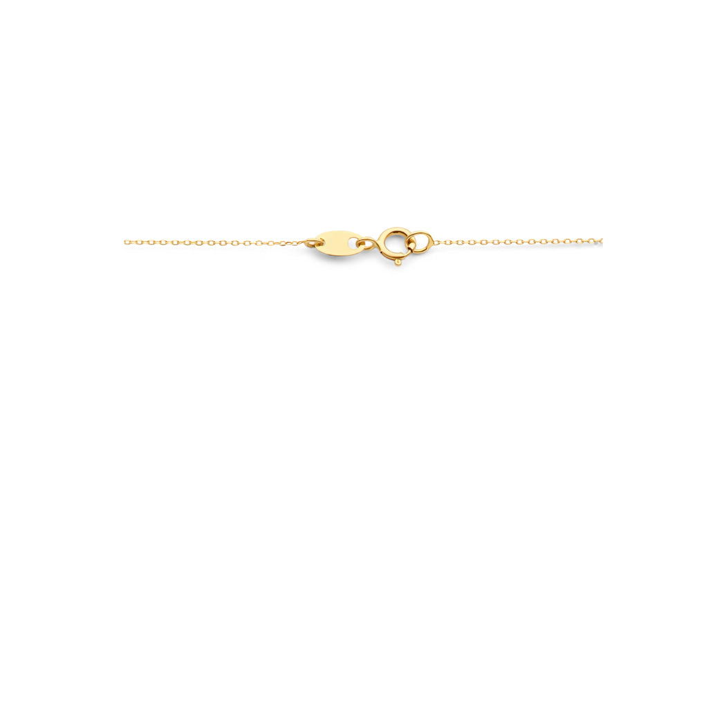 Collier citrien en diamant 0.015ct H SI 40 cm