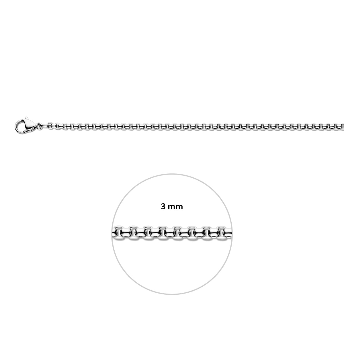 Collier venetiaanse schakel - staal