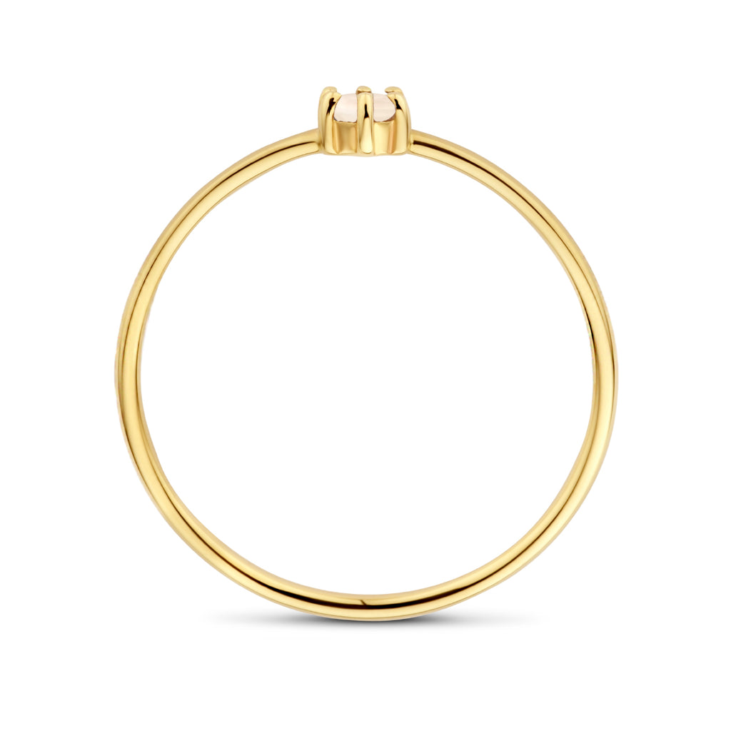 Ring met geboortesteen maansteen juni