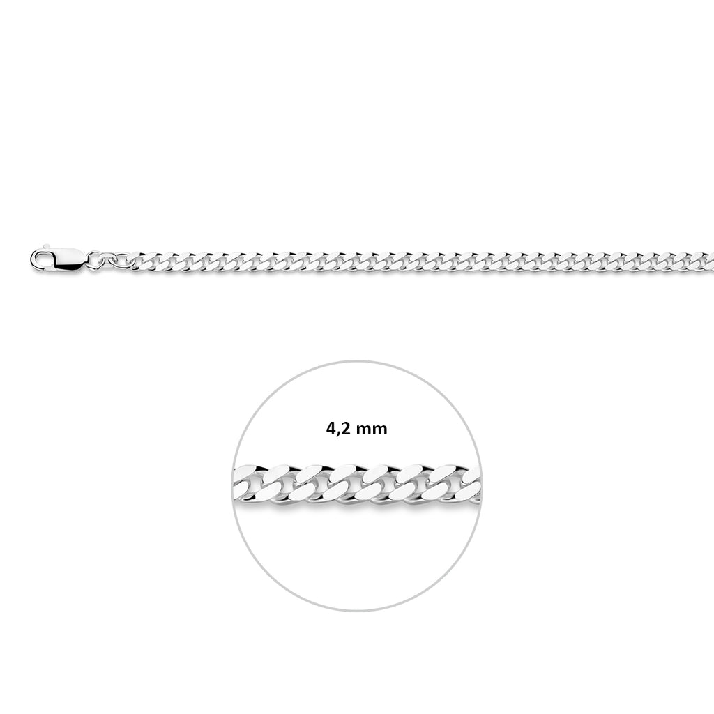 Collier gourmet schakel - zilver