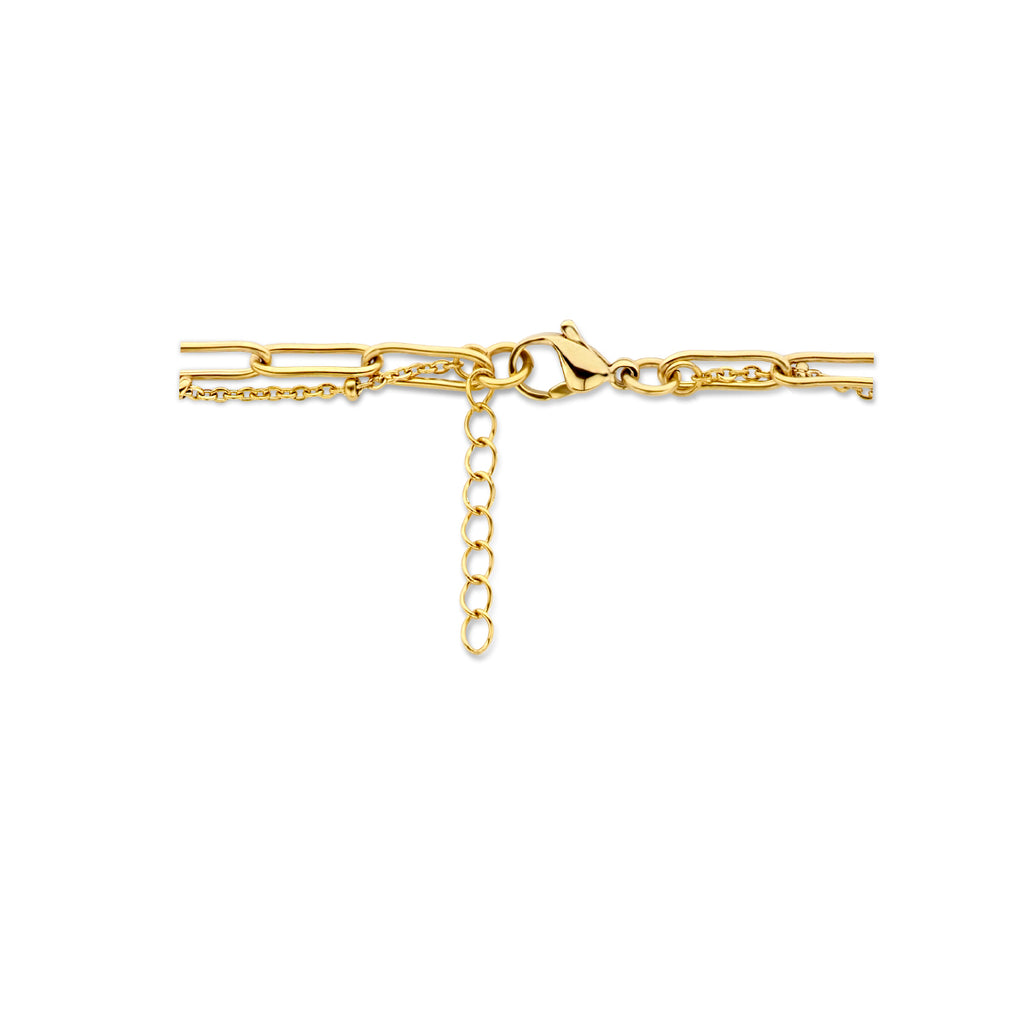 Multi-collier anker en paperclip ronde buis 4.0 mm 43 + 3 cm ion plating