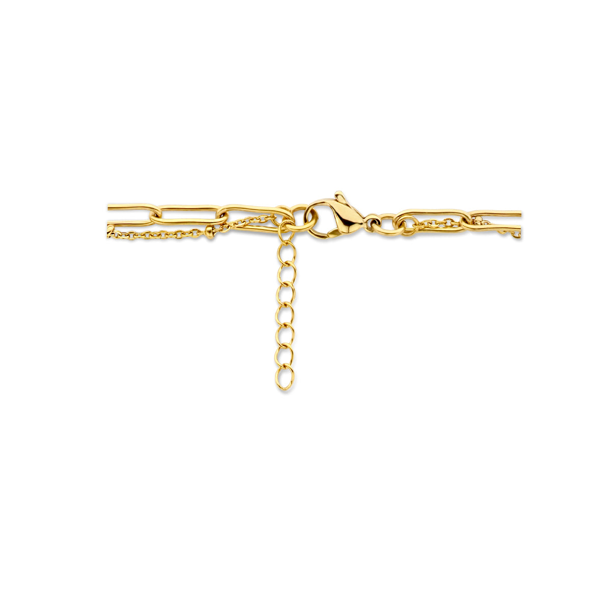 Multi-collier anker en paperclip ronde buis 4.0 mm 43 + 3 cm ion plating