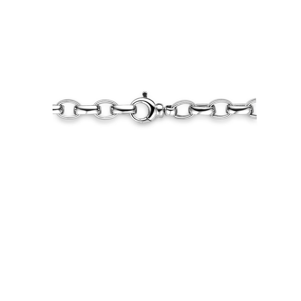 Collier jasseron ovaal zirkonia 7.5 mm 45 cm