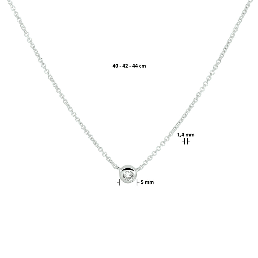 Collier zirkonia 40 - 42 - 44 cm