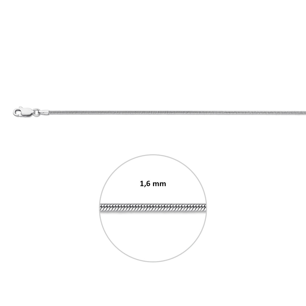 Collier slangen - zilver
