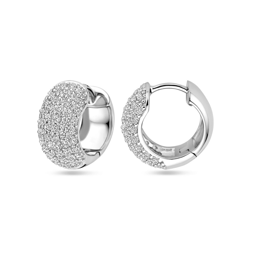 Klapoorringen zirkonia 16 mm