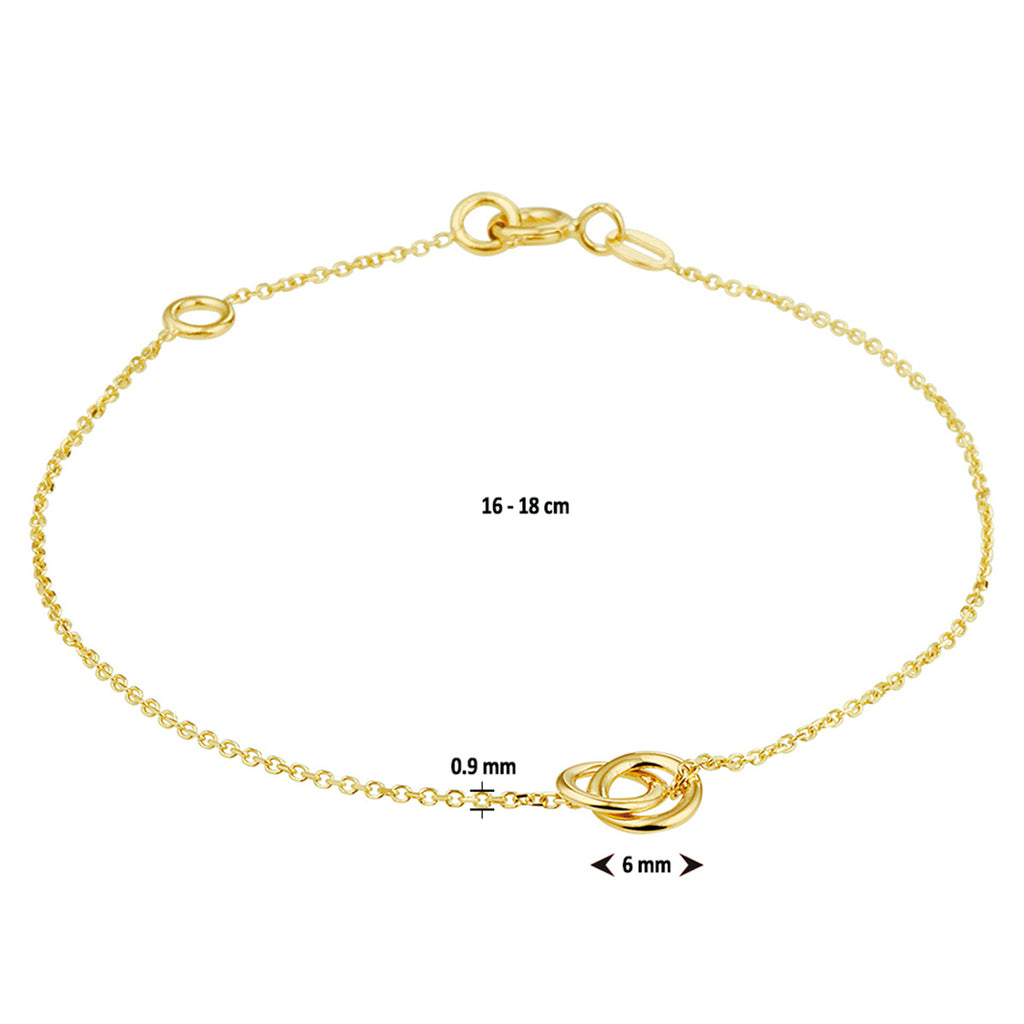 Armband rondjes 16 - 18 cm