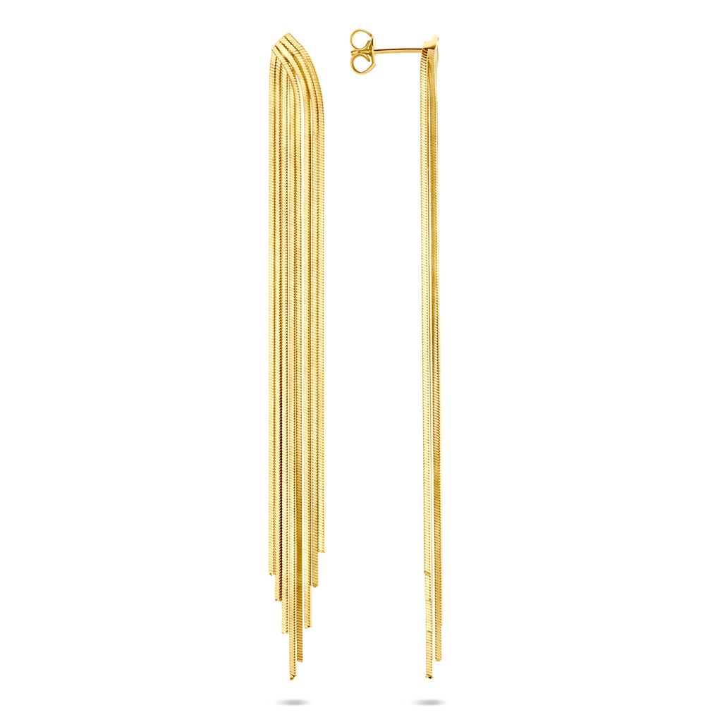 Goud geel op Zilver oorhangers