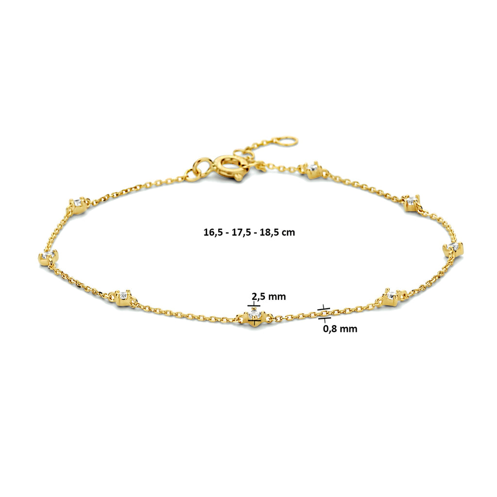 Armband zirkonia 16.5 - 17.5 - 18.5 cm