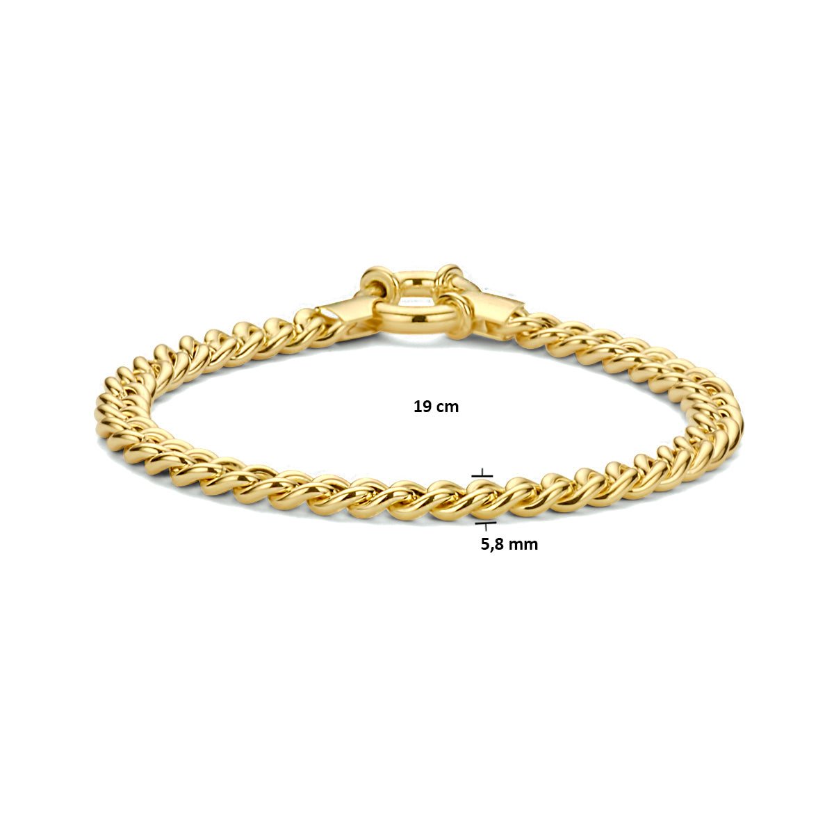 Armband gourmette 5.8 mm 19 cm 3 micron