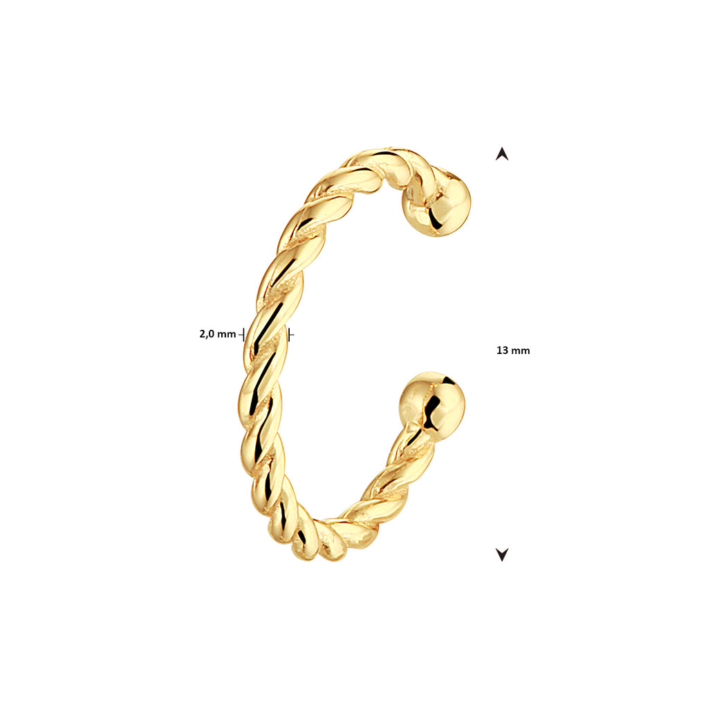 Earcuff gedraaid 1 micron