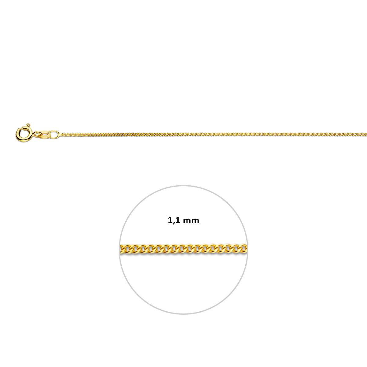 Collier gourmet schakel - goud