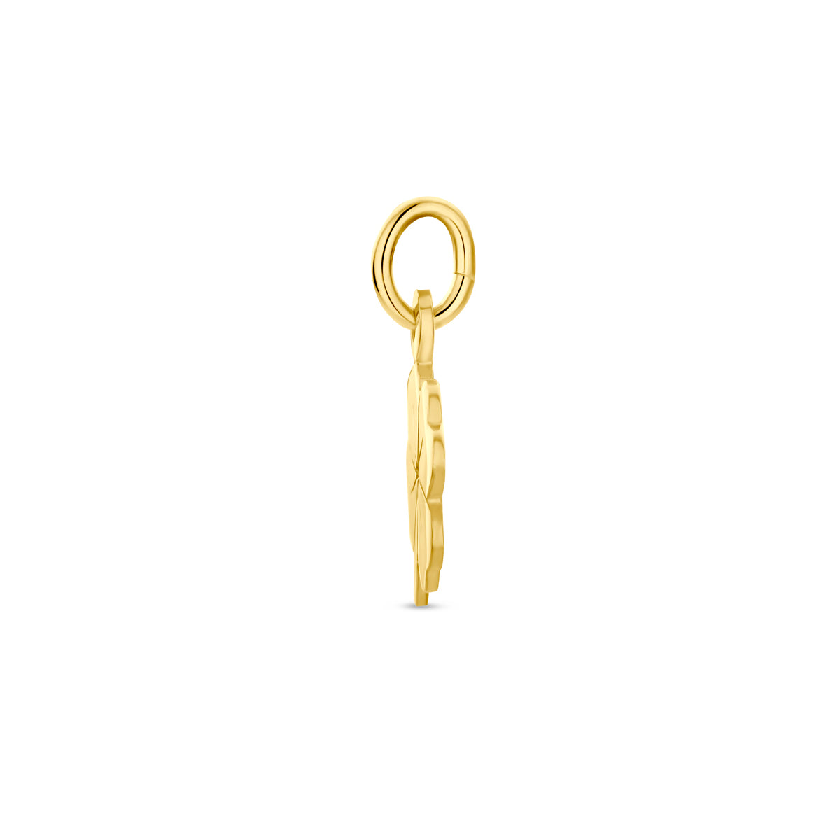 Gouden hanger klavertje 10mm