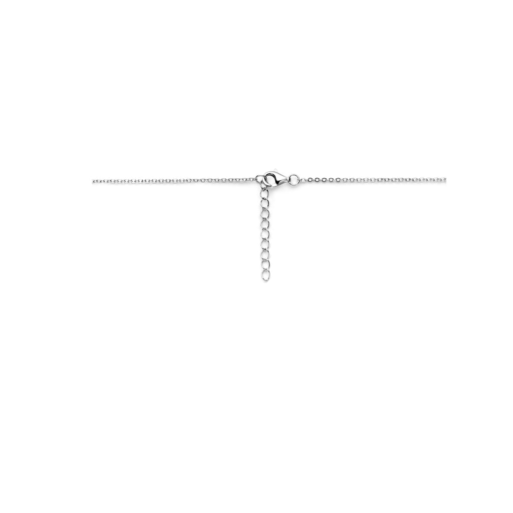Collier hartjes zirkonia 42 + 3 cm