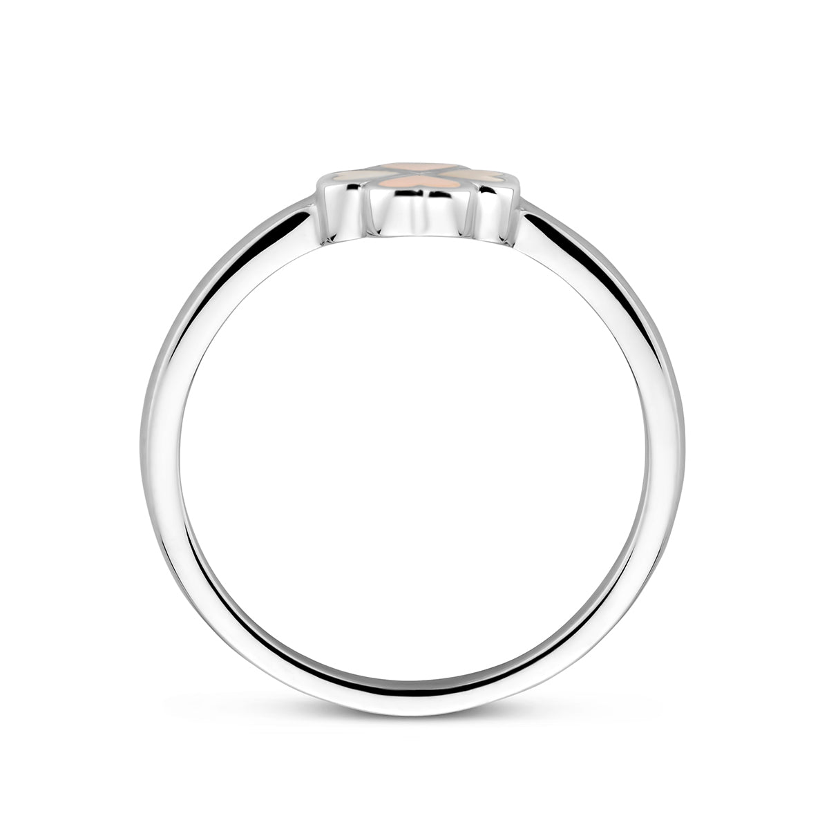 Ring klavertje parelmoer
