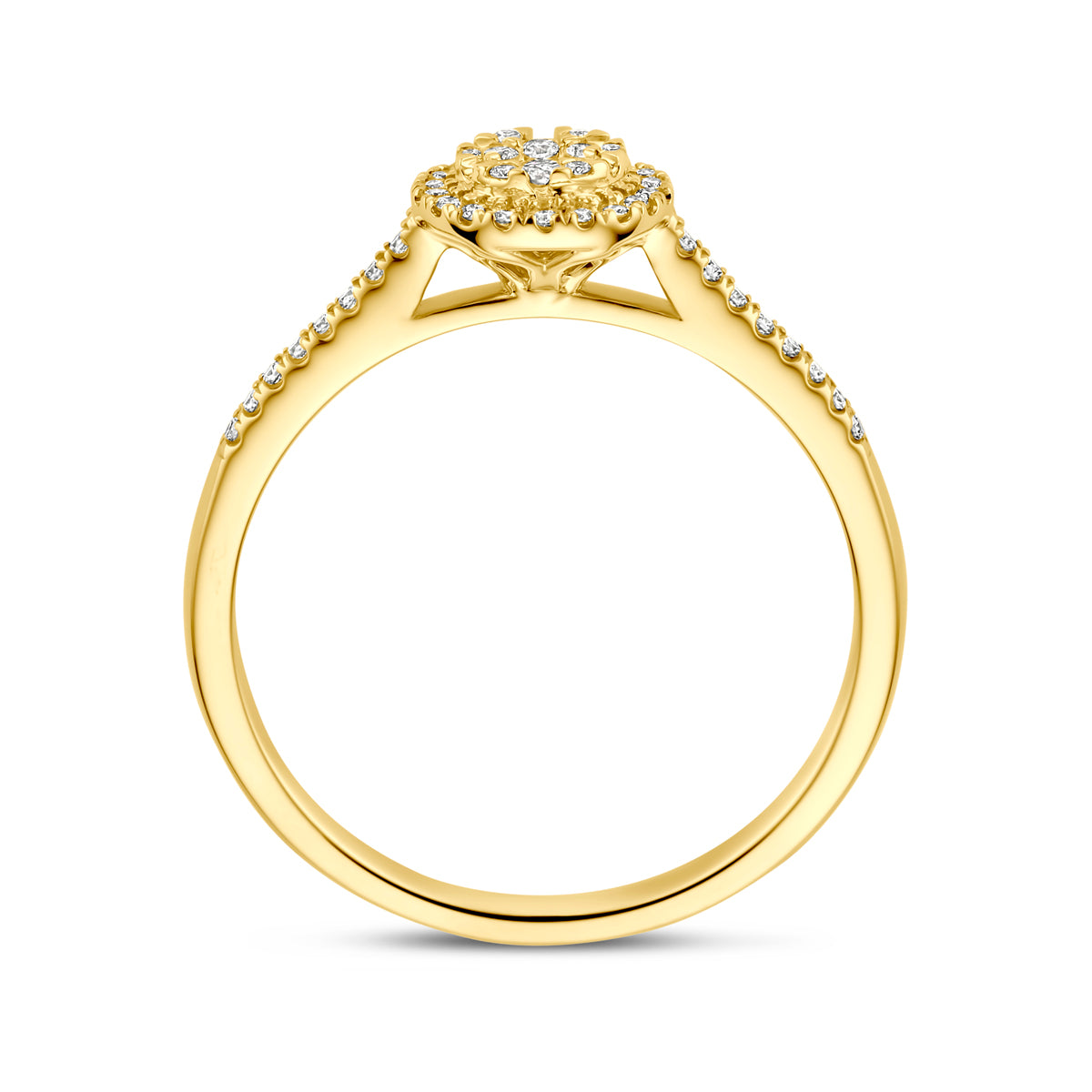 Ring diamant 0.19ct h si