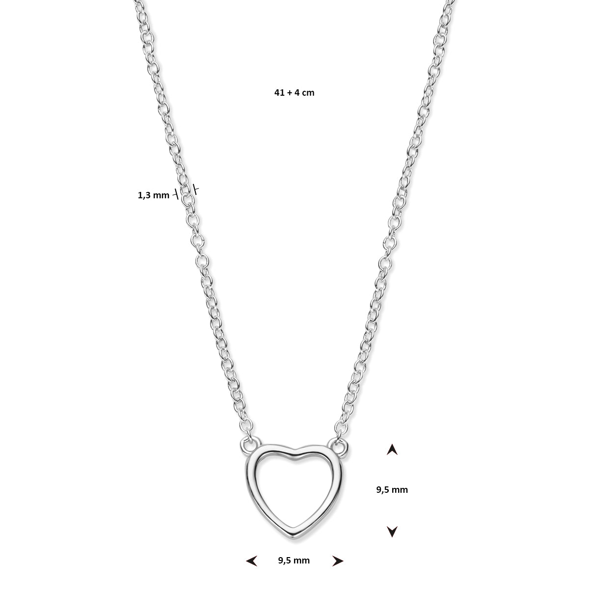 Collier hart 41 + 4 cm