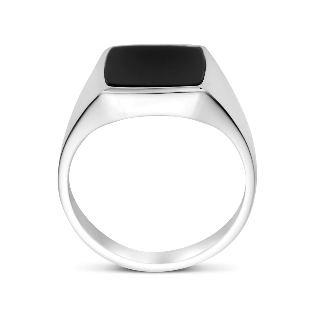 Zegelring massief onyx