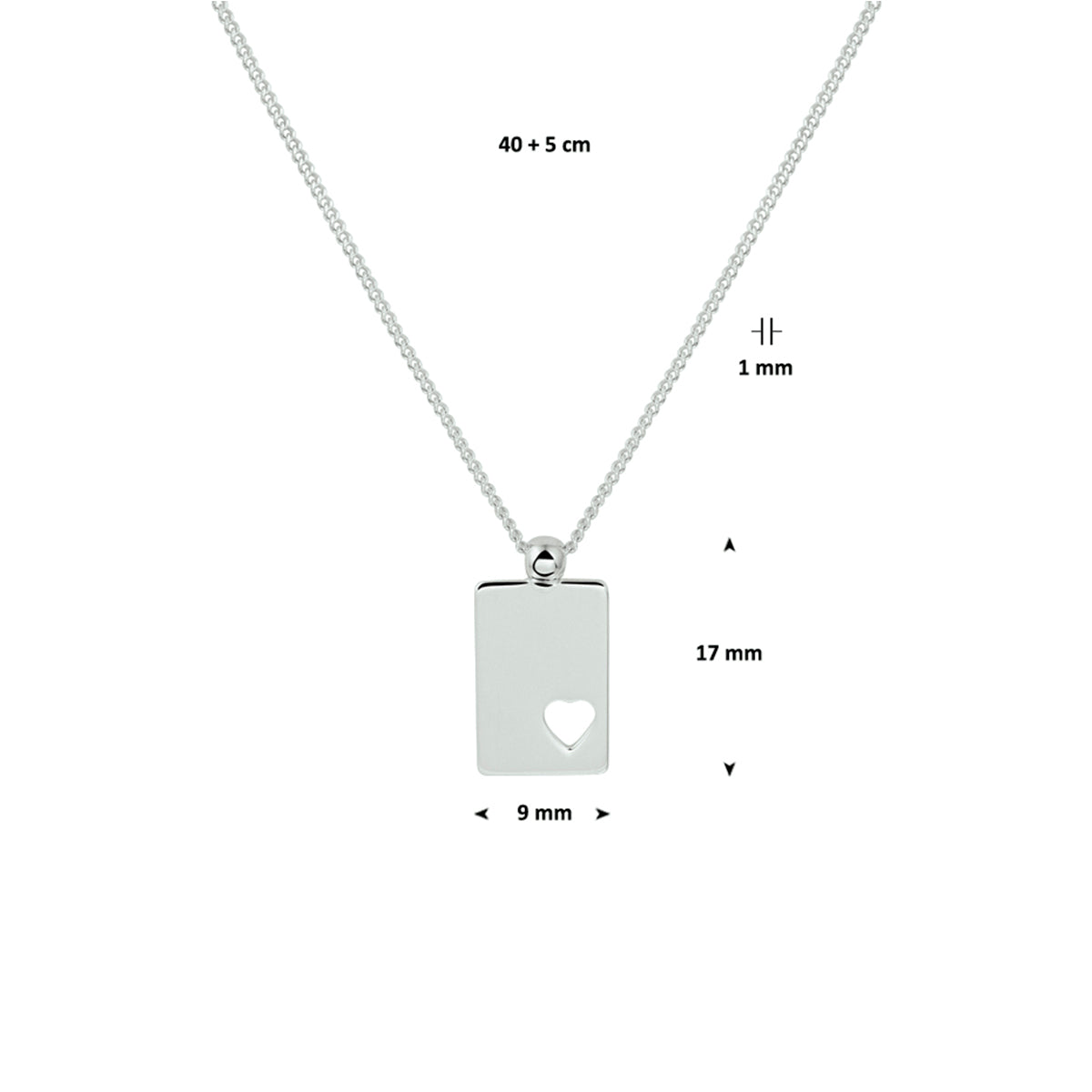 Graveercollier 40 + 5 cm