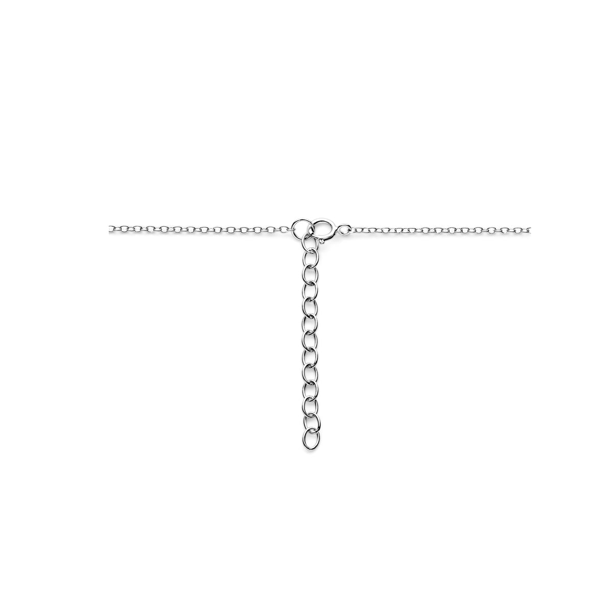 Zilveren infinity collier met zirkonia’s 41-45cm