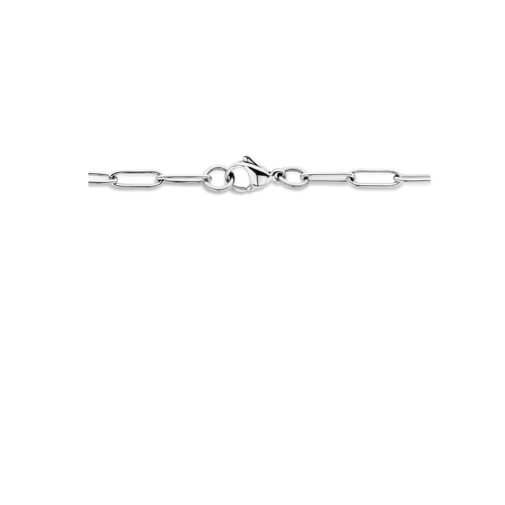 Collier paperclip vierkante buis 8 mm 43 + 3 cm