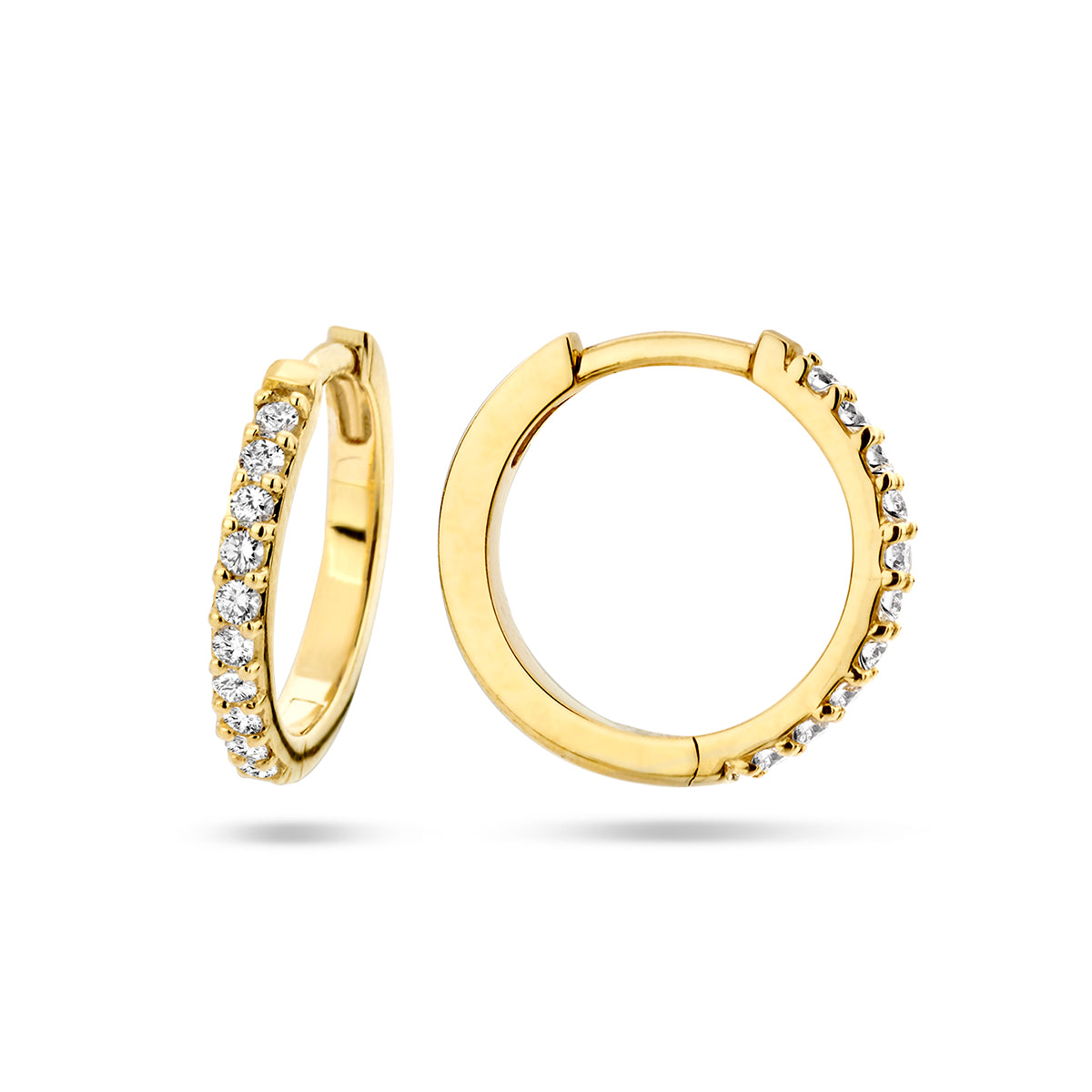 Klapoorringen diamant 0.23ct (2x0.115) h p1