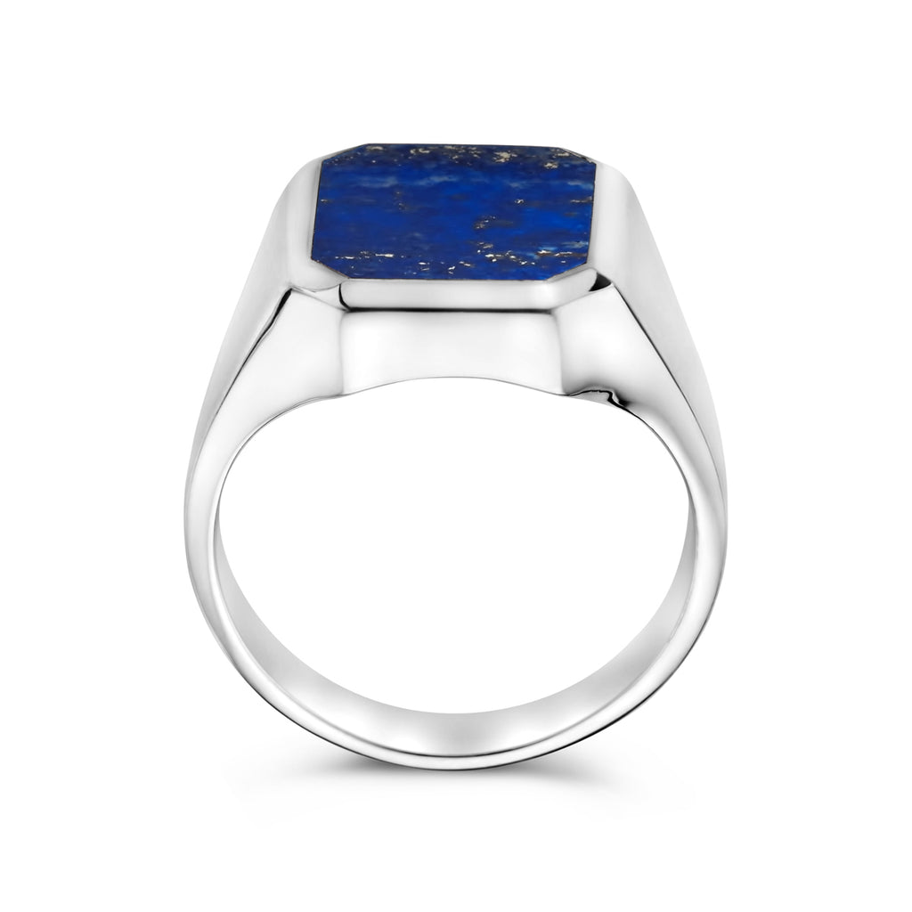 Zegelring massief lapis 13 x 11mm