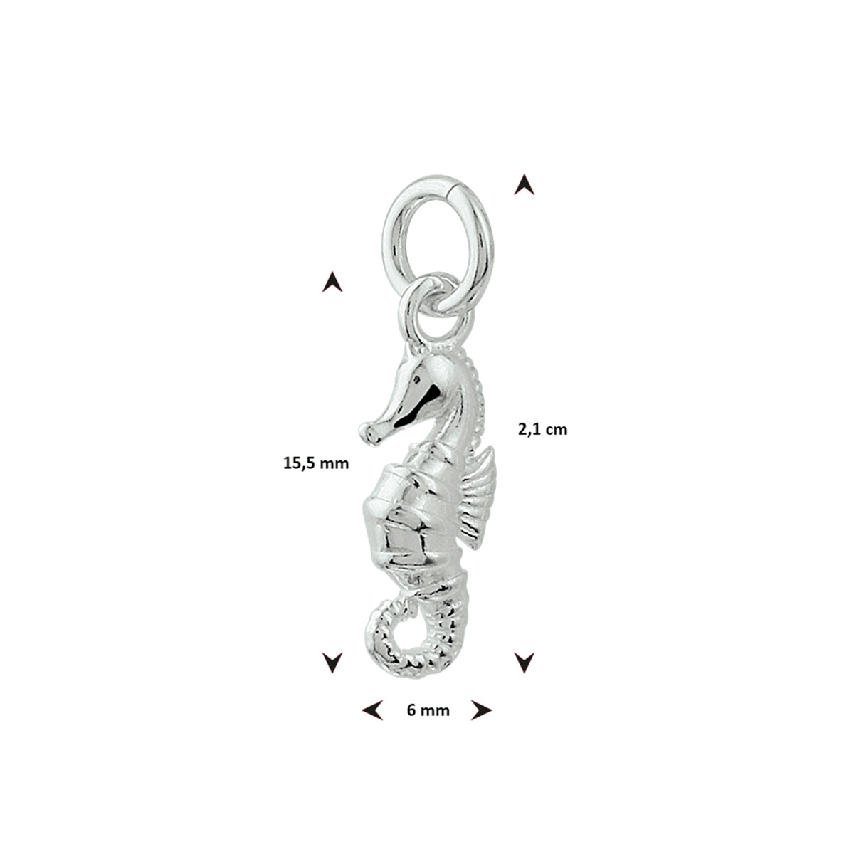Hanger - zilver zeepaard