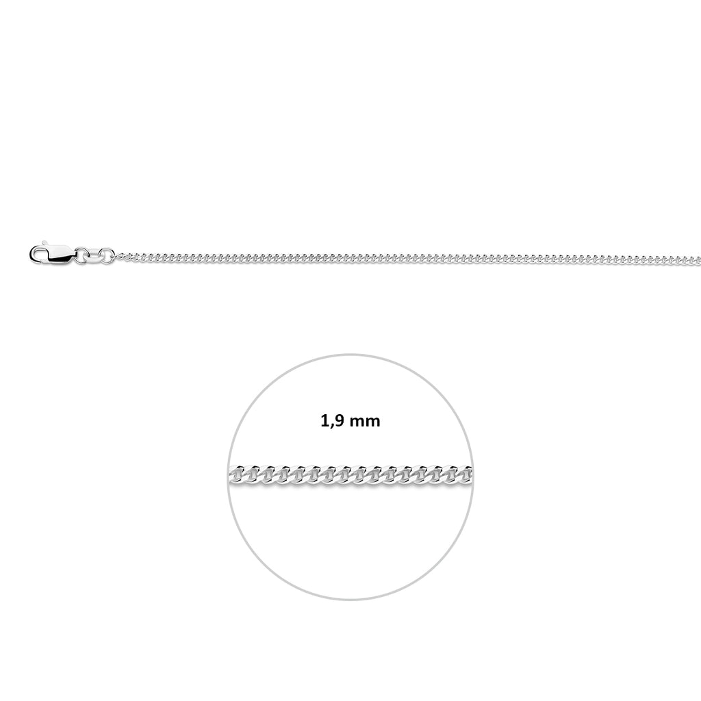 Collier gourmette 4-zijdes geslepen 2.0 mm