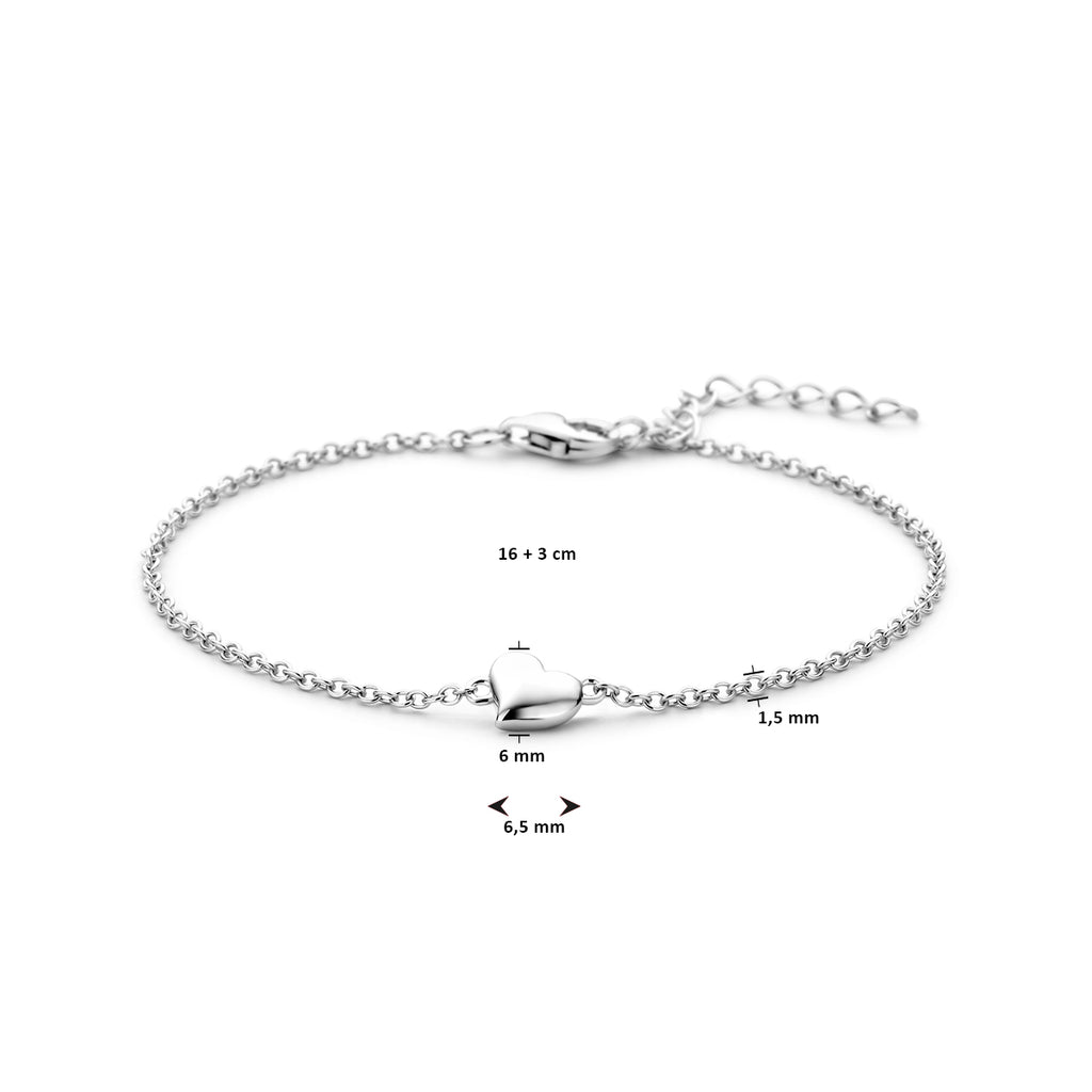 Armband hart 16 + 3 cm