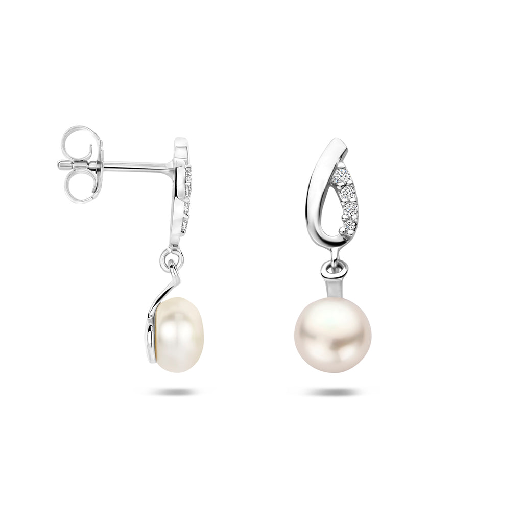 Oorhangers parel en zirkonia