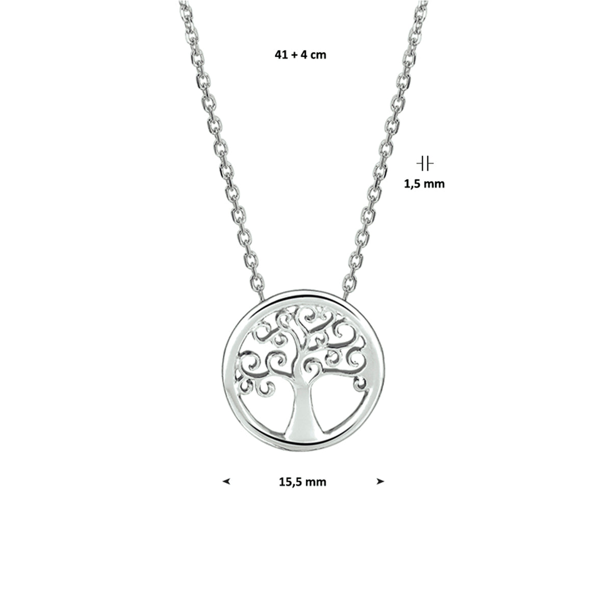 Collier levensboom 41 + 4 cm