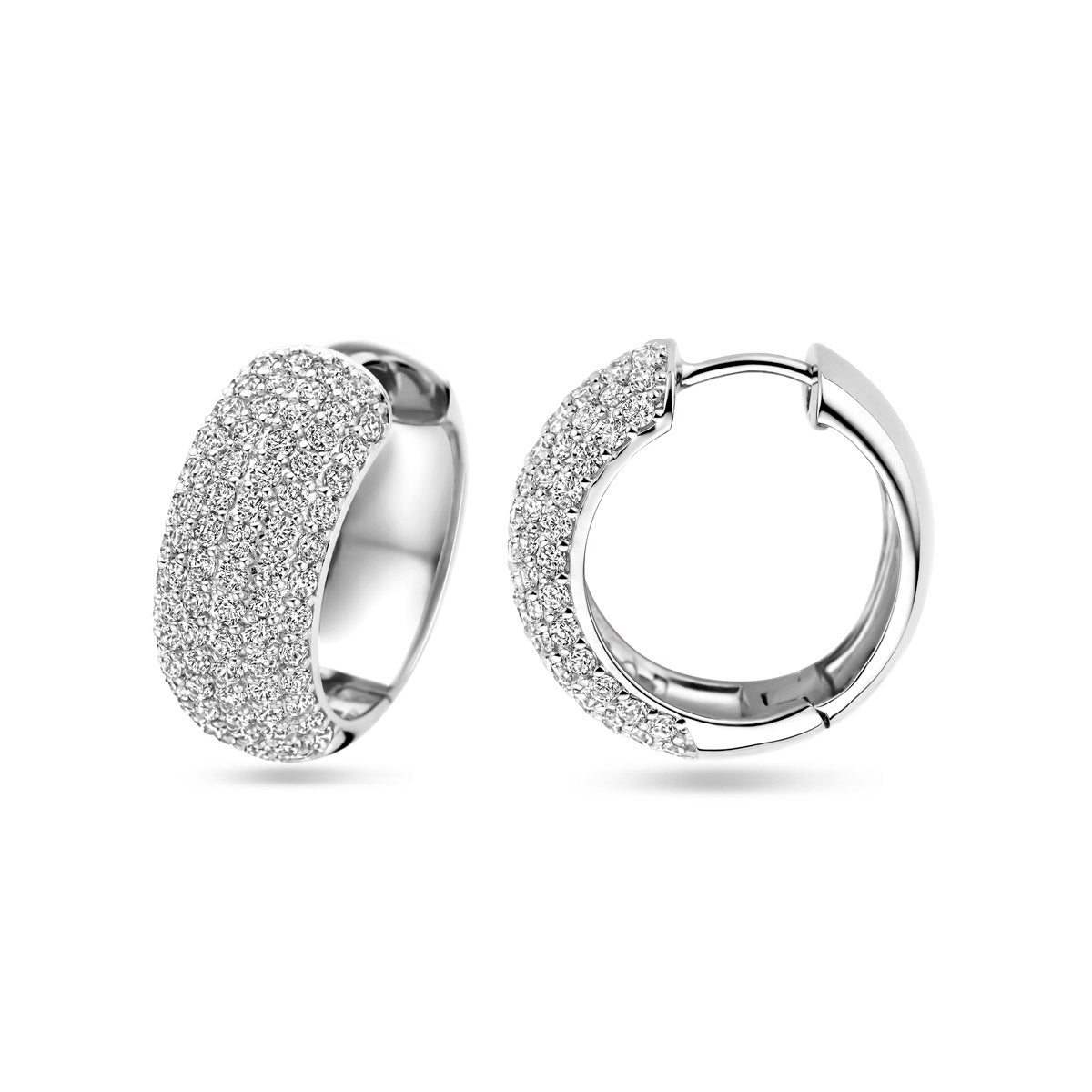 Klapoorringen zirkonia 20.5 mm