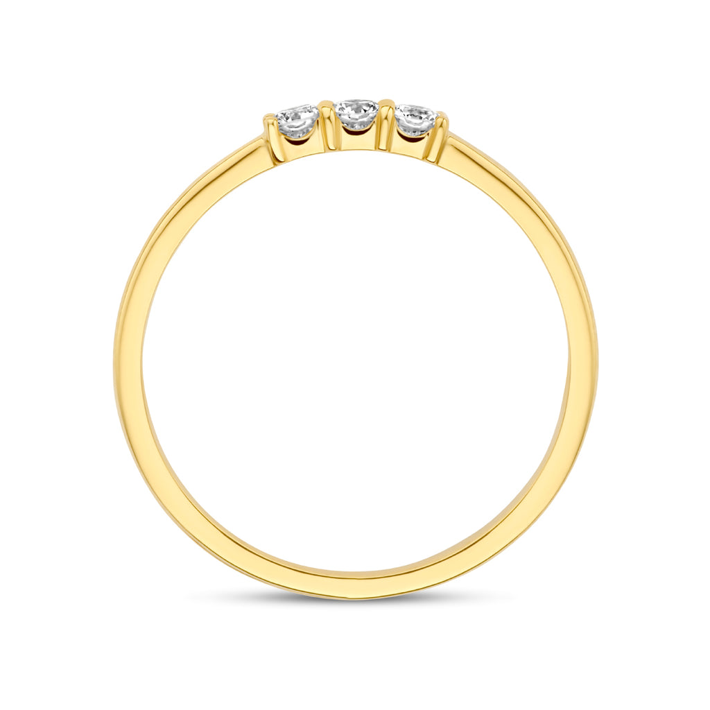 Ring trilogie diamant 0.15ct h si
