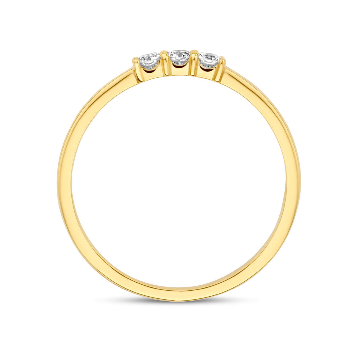 Ring trilogie diamant 0.15ct h si