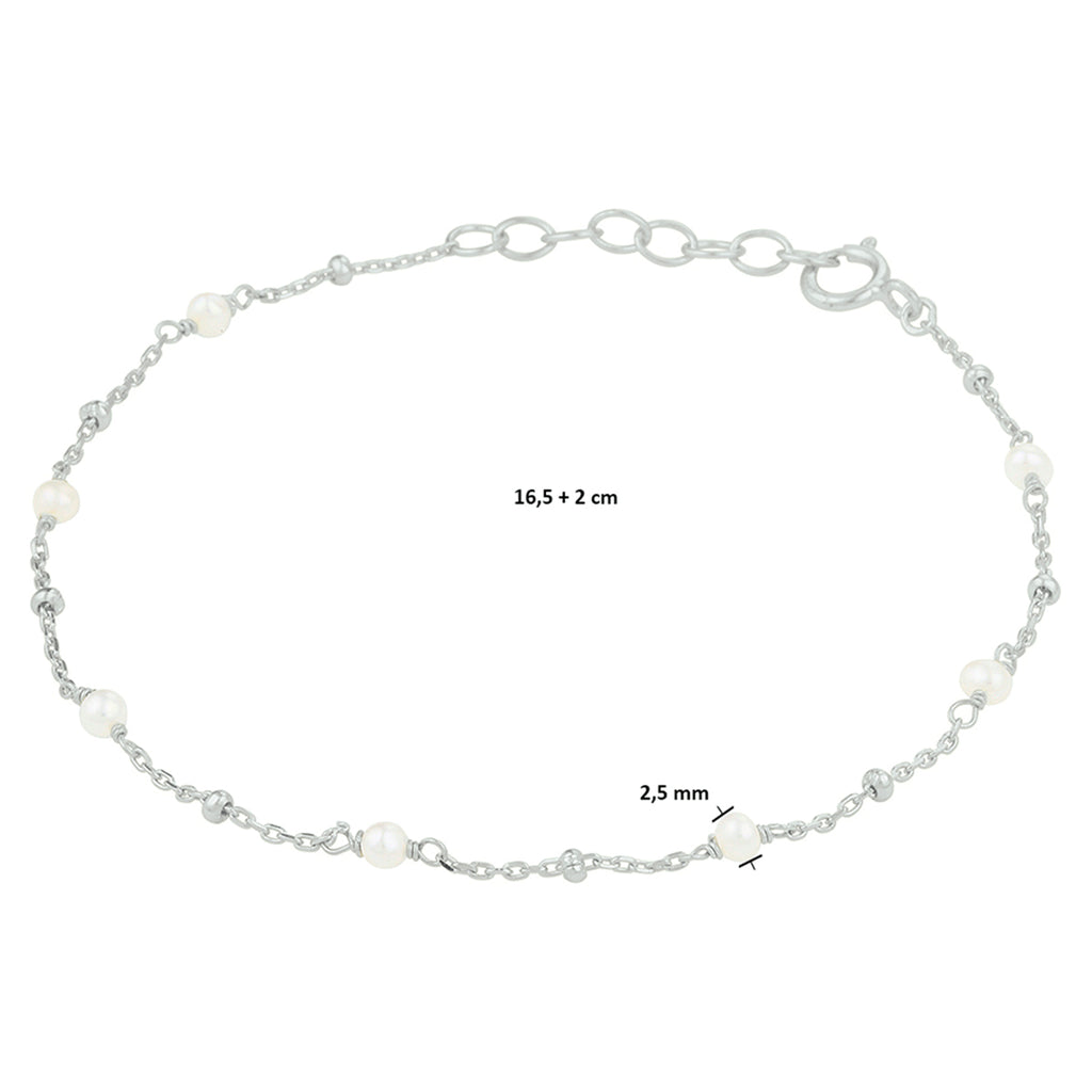 Armband parel 16.5 + 2 cm