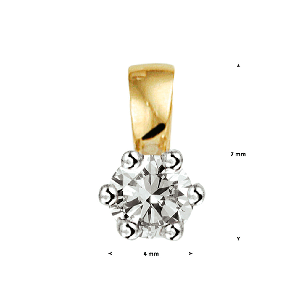 Hanger - goud diamant 0.10 crt hsi
