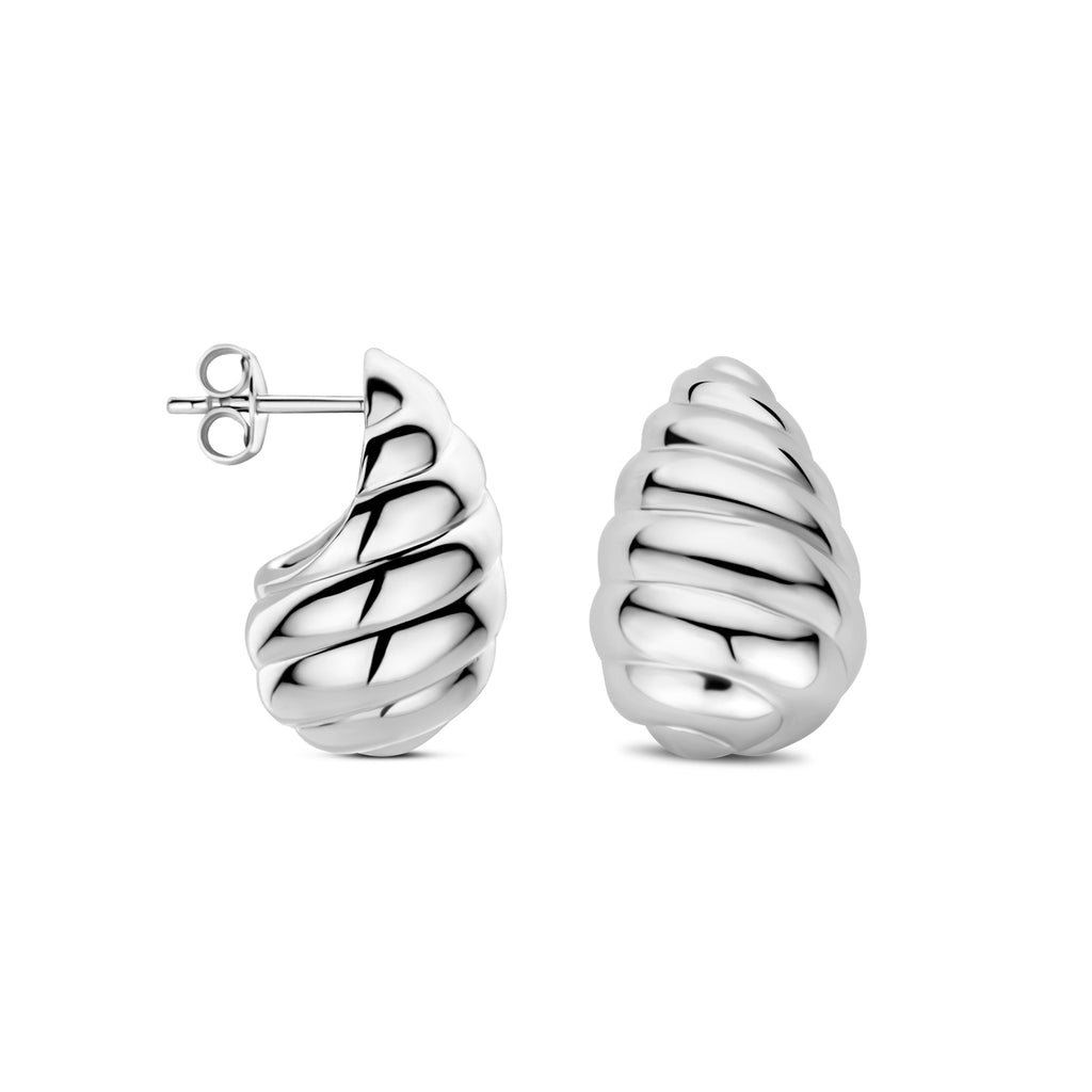 Zilver gerhodineerd oorknoppen