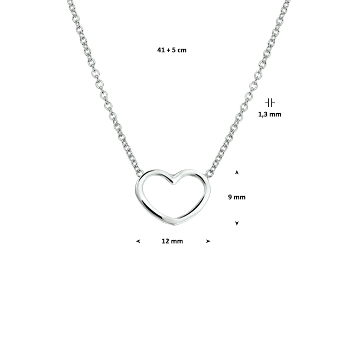 Collier hart 41 + 5 cm
