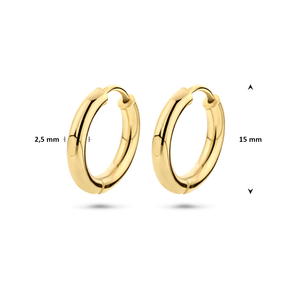 Klapoorringen 2.5 mm ronde buis