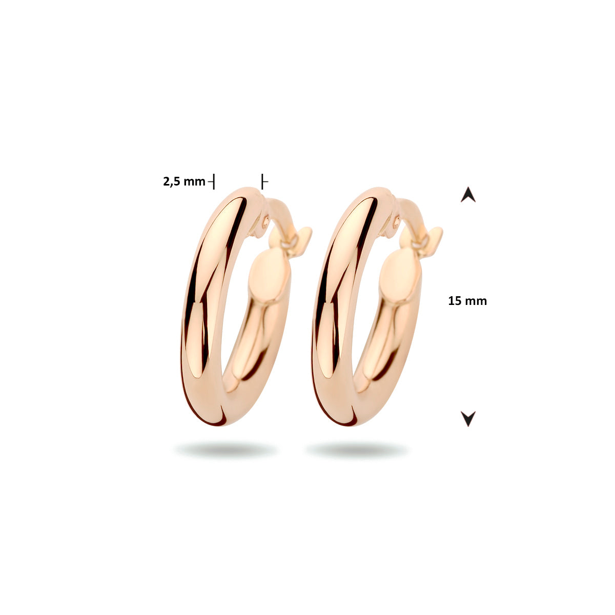 Oorringen 2.5 mm ronde buis