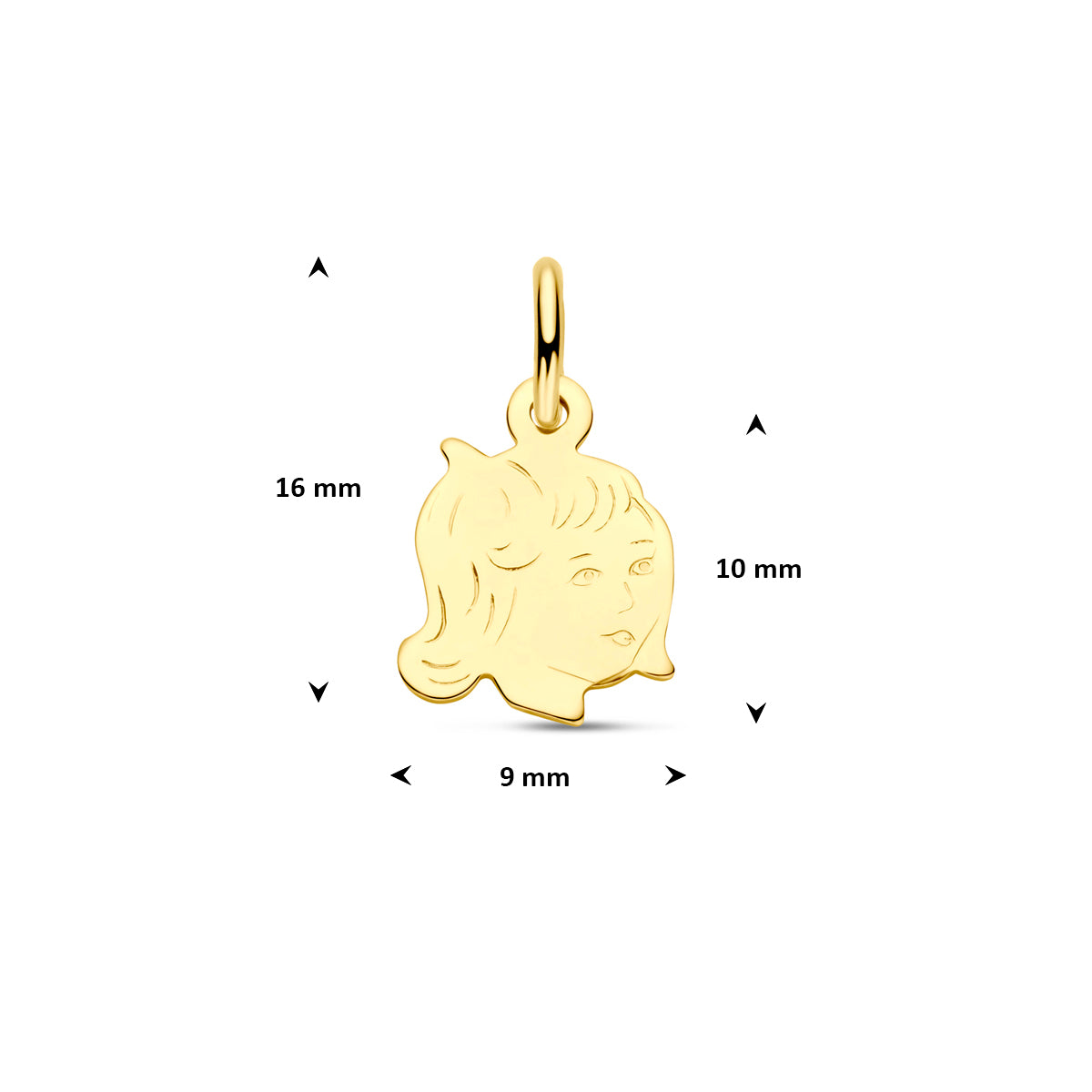 Hanger kinderkopje - goud