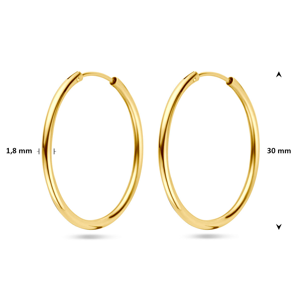 Oorringen 1.8 mm ronde buis