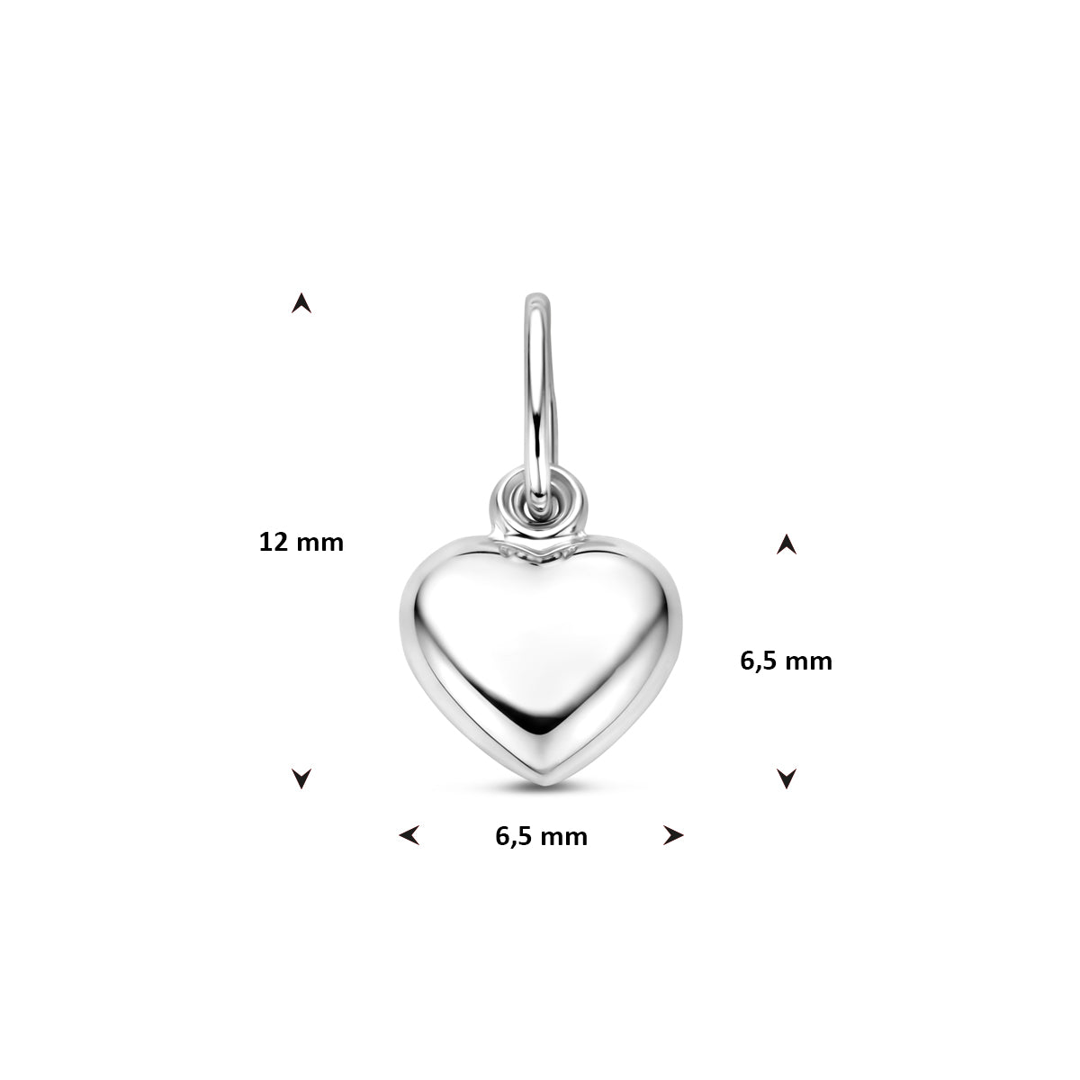 Bedel - zilver hartje